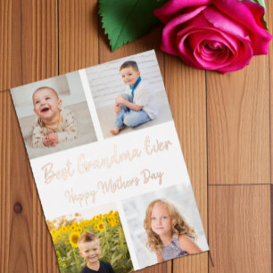 Mejor abuela del mundo foto collage tarjeta del dí