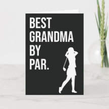 Mejor Abuela Por Par Tarjeta Divertida de Golf Abu