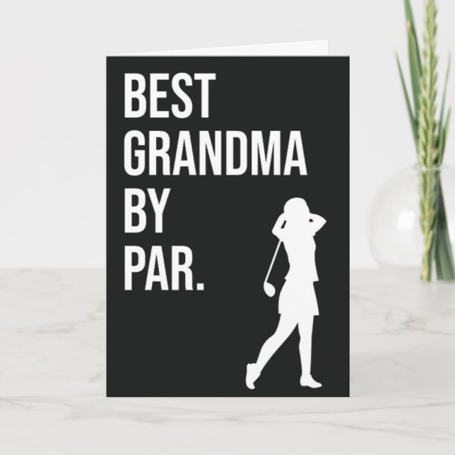 Mejor Abuela Por Par Tarjeta Divertida de Golf Abu (Anverso)