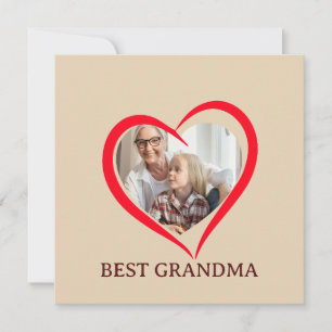 Mejor Abuela Tarjeta Plana Personalizada Única