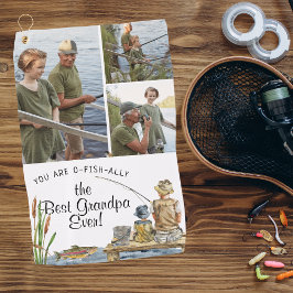 Mejor Abuelo de O-Fish-Ally | 3 Toalla de Pesca Fo