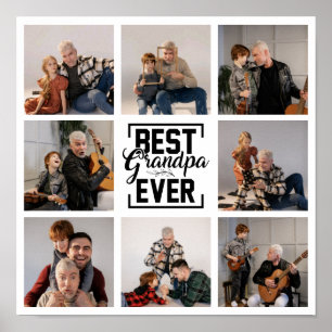 Mejor Abuelo del Mundo 8 Póster de Colaje de Fotos