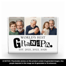 Mejor Abuelo del Mundo Est Año 3 Collage de Fotos