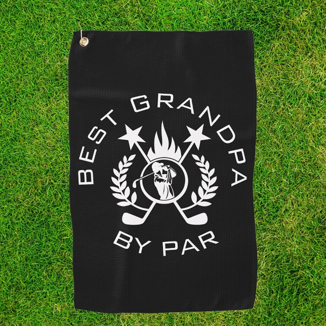 Mejor Abuelo por Par Padre Regalo Toalla de Golf (Subido por el creador)