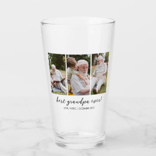 Mejor abuelo que nunca mantenga un vaso multifoto