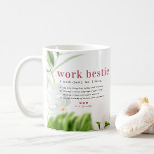 Mejor Amiga en el Trabajo   Taza de Café con Monog