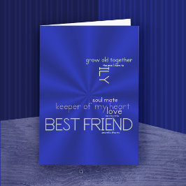 Mejor Amigo Amante de mi tarjeta de felicitación d