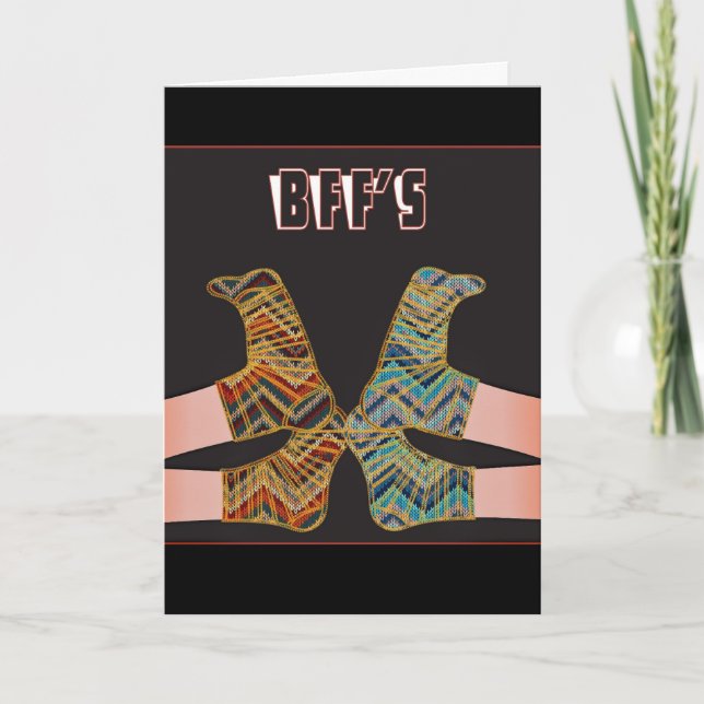 MEJOR AMIGO BFF GIRLFRIENDS HOLA TARJETA (Anverso)