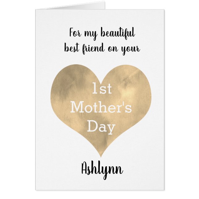 Mejor Amigo Primer Día de la Madre (Frente)