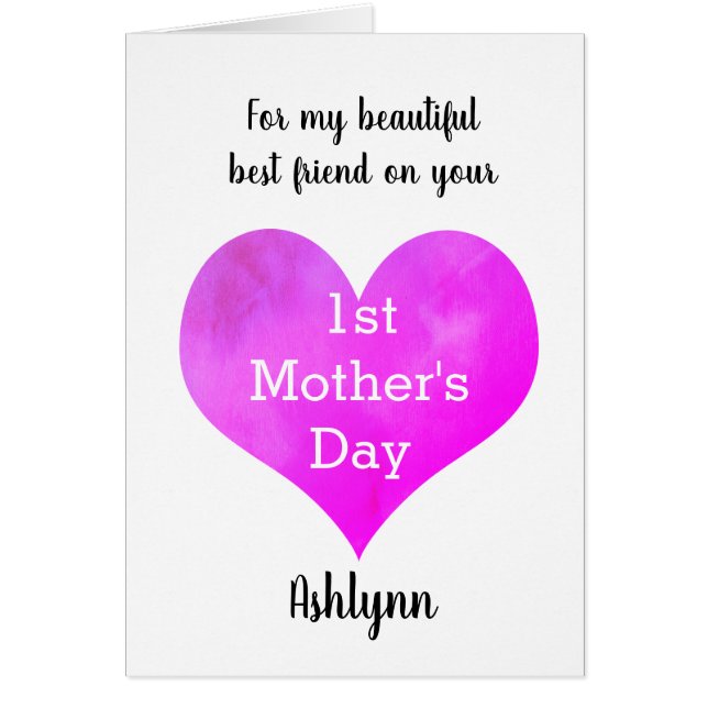 Mejor Amigo Primer Día de la Madre (Frente)
