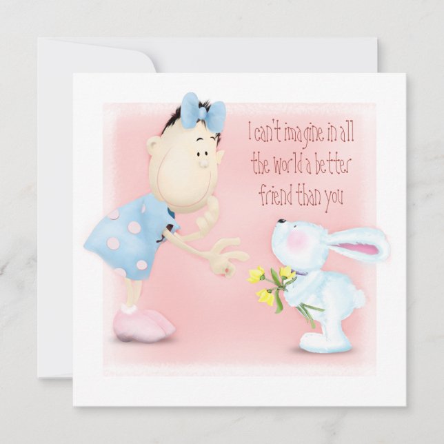 Mejor Amigo Tarjeta de agradecimiento (Anverso)