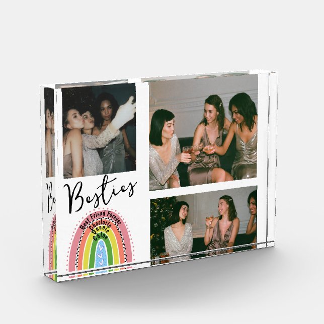 Mejor Amigos Collage de fotos del nombre arcoiris  (Izquierda)