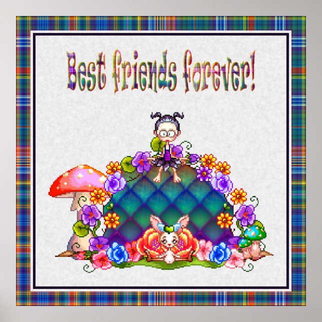 Mejor Amigos para siempre Arte Pixel (Frente)
