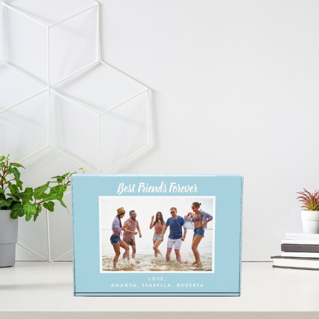 Mejor Amigos para siempre personalizado foto azul  (Subido por el creador)