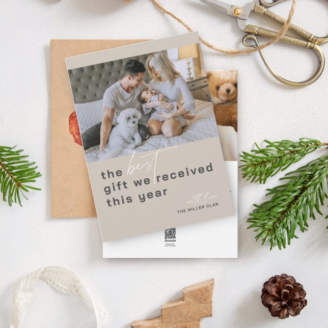 Mejor anuncio de nacimiento de festividad en Beige (Subido por el creador)