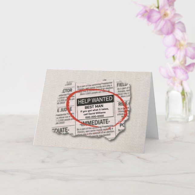 Mejor anuncio de solicitud de hombre (Orquídea)