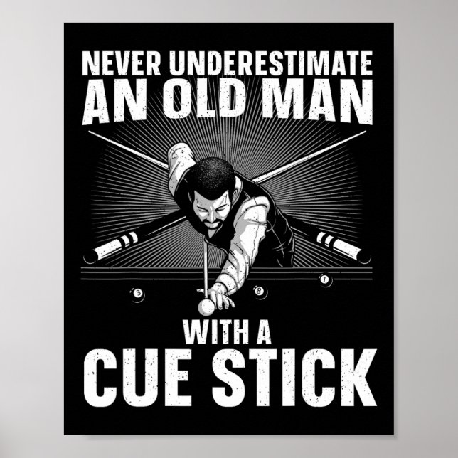 Mejor Arte De Billar Para Hombres Abuelo Billiard  (Frente)