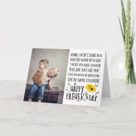 Mejor Bebé Sitter Papá Funny Padres Día Tarjeta Fo