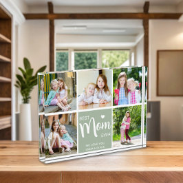 Mejor Bloque de Foto Verde de Mamá Siempre Día de 