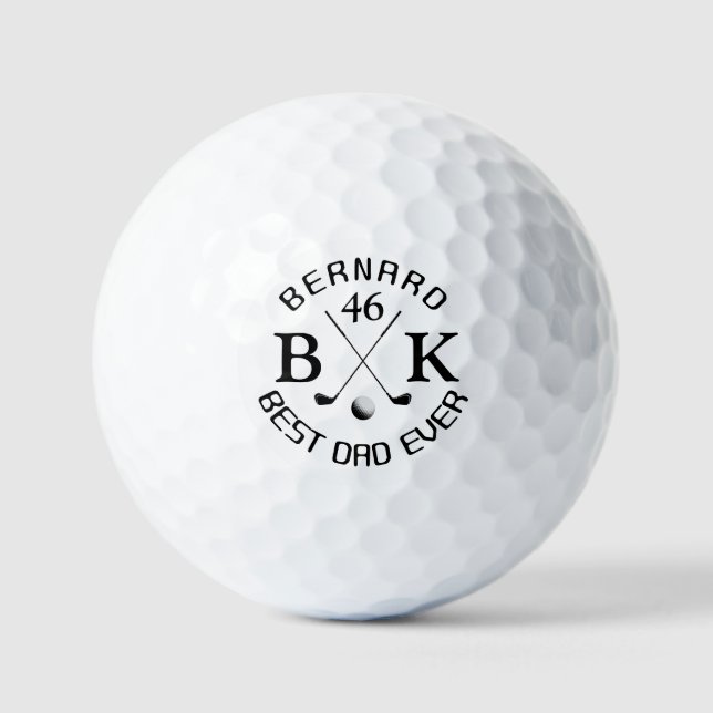 Mejor bola de golf de papá con su nombre (Anverso)
