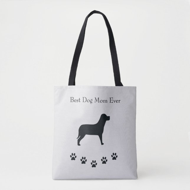 Mejor Bolsa De Tote De La Mamá Del Perro (Anverso)