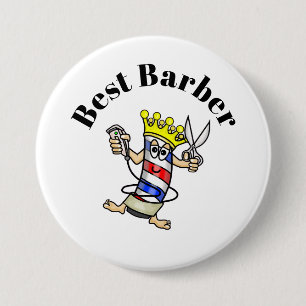 Mejor botón de barbero - Carácter de póler de barb