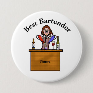 Mejor botón de barman - Bartender femenino