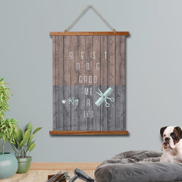 Mejor Cachorro de Perro Jamás Madera Topada Tapiz 