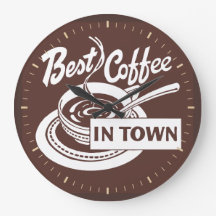 "Mejor Café En La Ciudad" Guarda Muro Reloj