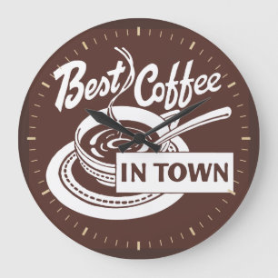 "Mejor Café En La Ciudad" Guarda Muro Reloj