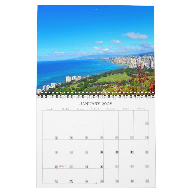 Mejor calendario de Hawaii 2023-2024 (Jan 2028)