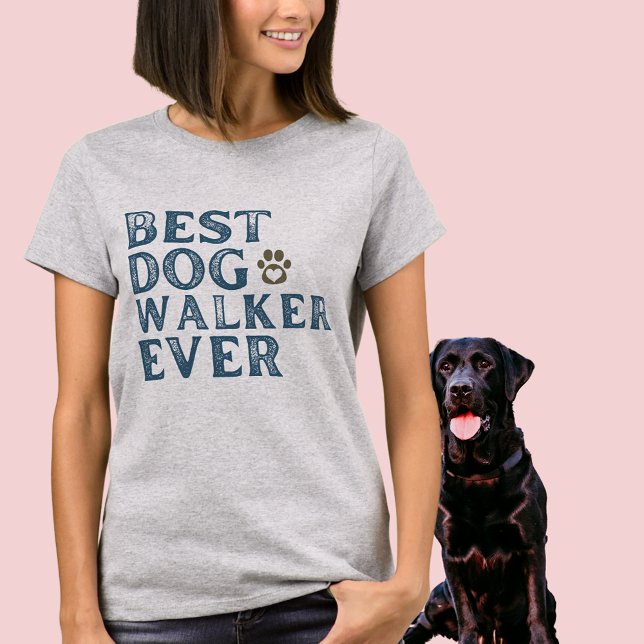 Mejor Caminata de Perro del Mundo Camiseta de Arte (Subido por el creador)