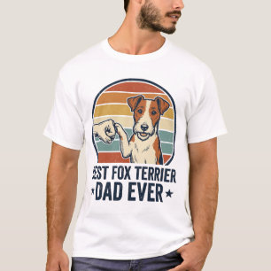 Mejor Camisa de Padre de Fox Terrier Vintage Amant