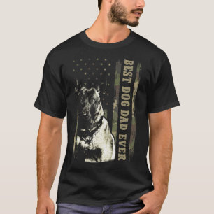 Mejor Camisa de Papá Malinois Belga, Camo USA Fla