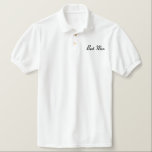 Mejor Camisa de Polo de Hombre<br><div class="desc">La mejor camiseta de hombre polo mostrada en blanco con texto bordado en negro.</div>