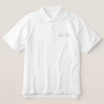 Mejor Camisa Polo Hombre<br><div class="desc">La mejor camiseta de hombre polo mostrada en rojo con texto bordado en blanco. Personalizar esta camisa o compra como está.</div>