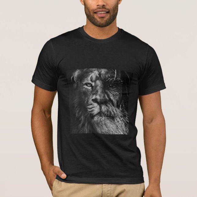 Mejor camiseta de cara de león - camisa divertida  (Anverso)