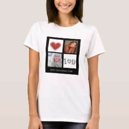 Mejor camiseta de Collage de fotos de la abuela