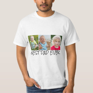 Mejor camiseta de Collage de fotos de papá