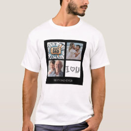 Mejor camiseta de Collage de fotos de papá