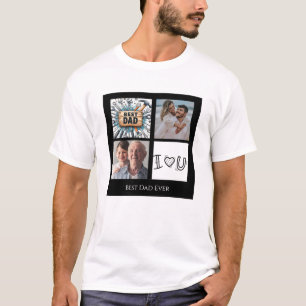 Mejor camiseta de Collage de fotos de papá