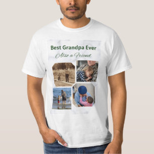Mejor camiseta de collage de fotos para el abuelo 