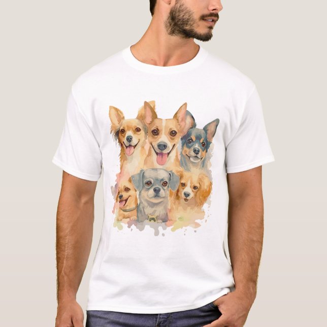 Mejor camiseta de diseño de perro para pareja (Anverso)