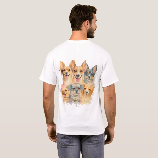 Mejor camiseta de diseño de perro para pareja 7 (Reverso completo)