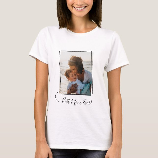 Mejor Camiseta de fotos de Rectangle de mamá de si (Anverso)