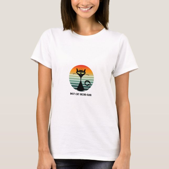 mejor camiseta de mamá de gato (Anverso)