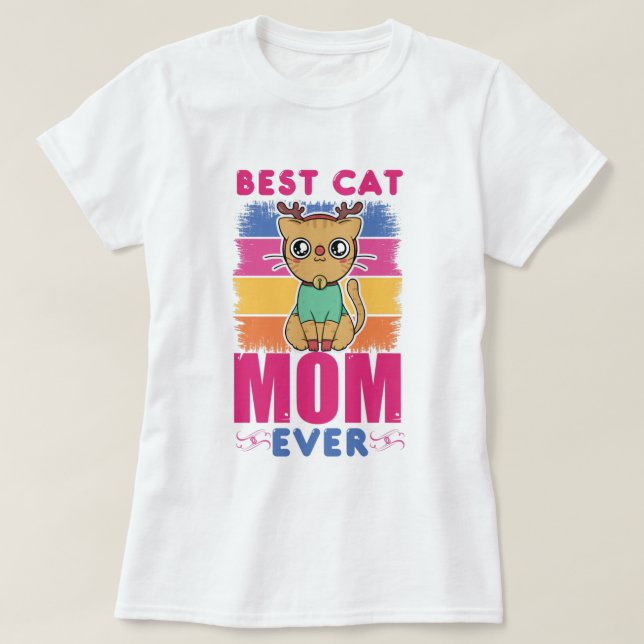 Mejor Camiseta De Mamá De Gato (Diseño del anverso)