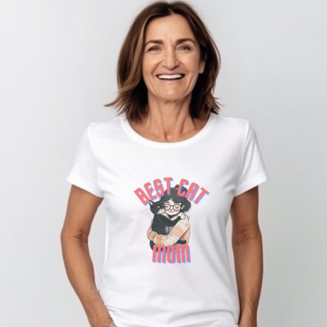 Mejor camiseta de mamá de gato, regalo para mamá d (Subido por el creador)
