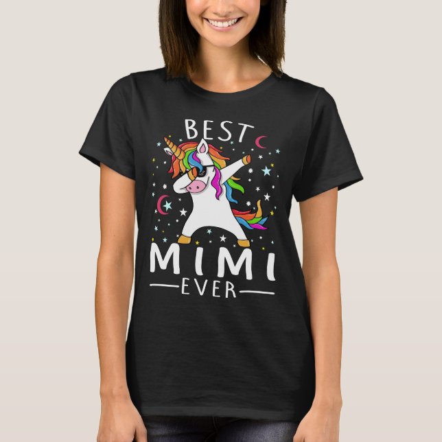 Mejor camiseta de mimi jamás Dabbing Unicorn (Anverso)