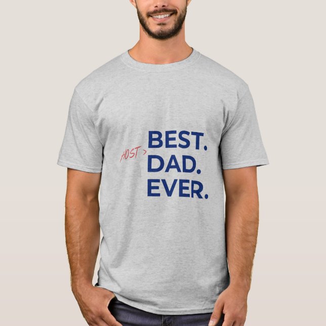 Mejor Camiseta De Papá Anfitrión (Gris) (Anverso)